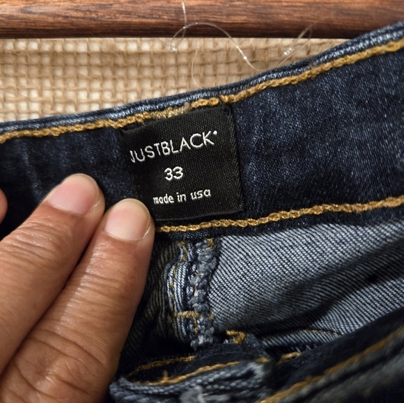 Just Black made in the USA.  Dark denim jeans size 33 (12/14) - Picture 4 of 5